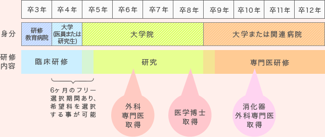 肝胆膵外科／胃腸外科大学院進学コースB