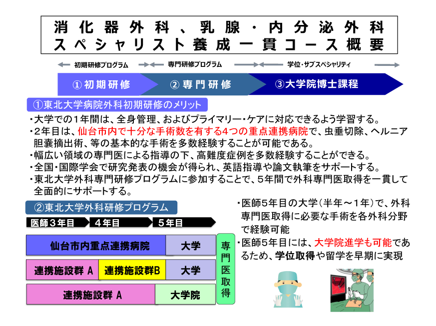 消化器、乳腺・内分泌 コース概要